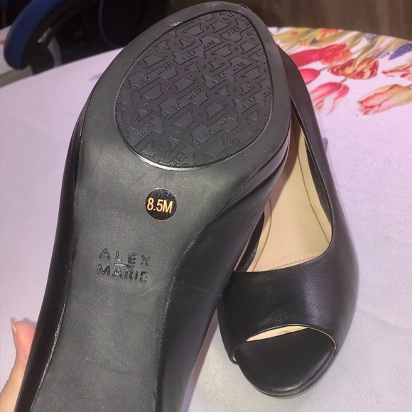 Alex Marie’s Peep Toe Leather Heels - Picture 6 of 7